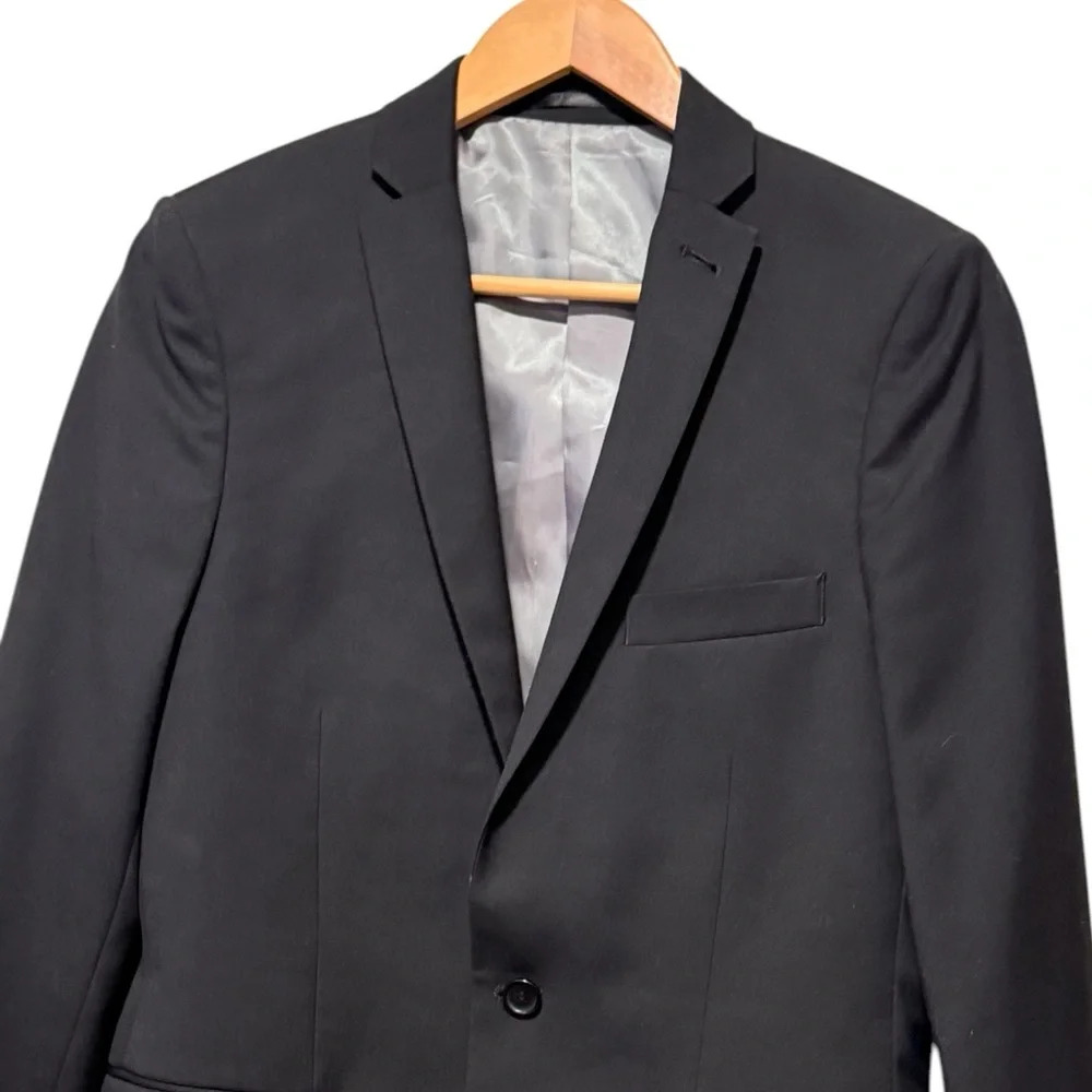 Topman Black Sport Coat Modern Tailored Fit - Picture 4 of 15